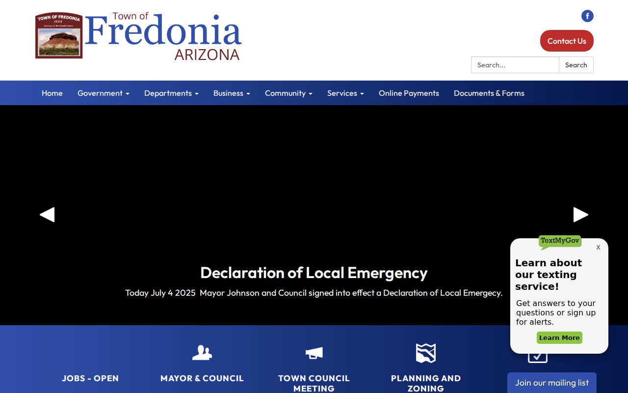 Fredonia court records and town government services
