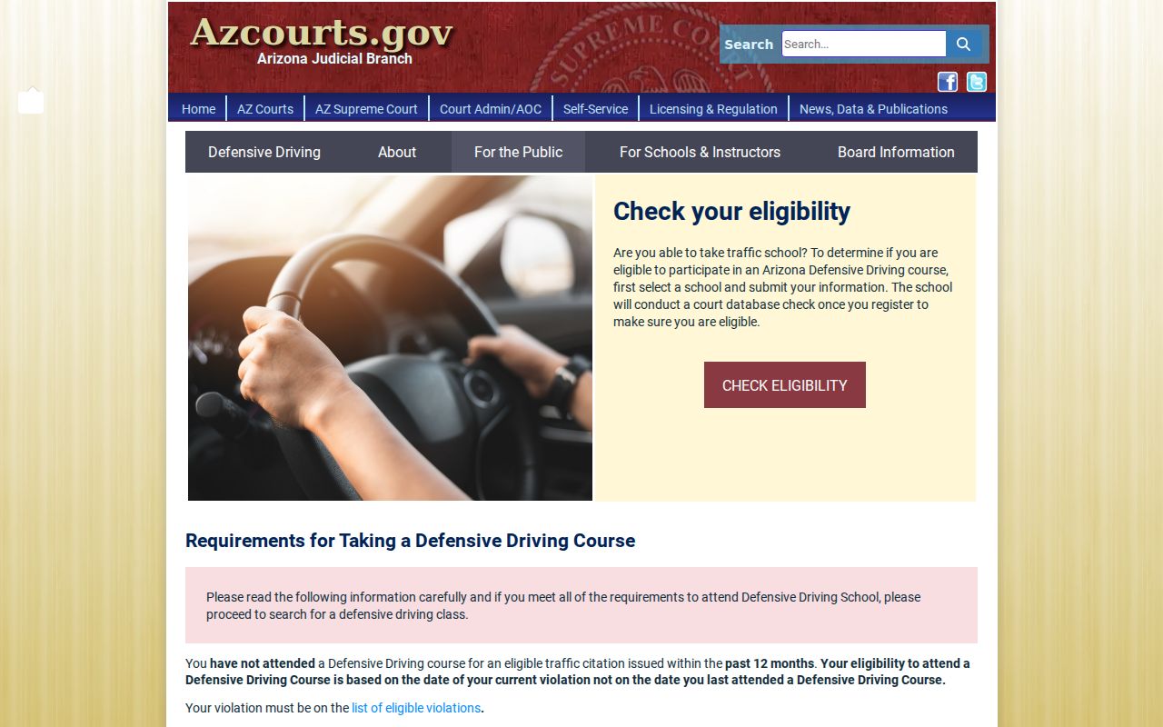 Coconino County traffic court defensive driving schools